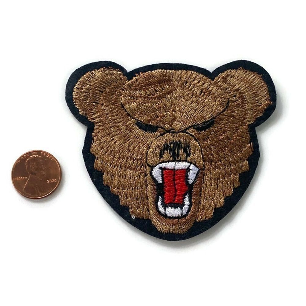 Angry Bear Embroidered Patch - Picture 2 of 3
